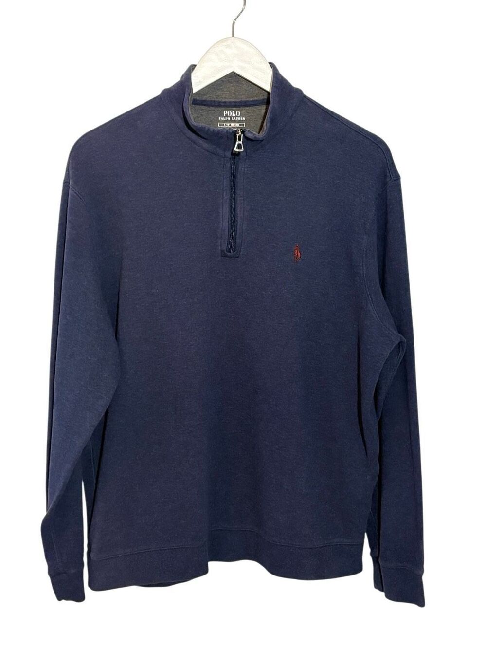Polo Ralph Lauren heathered blue 1/4 zip pullover - L